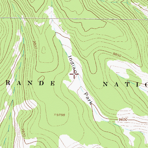 Topographic Map of Indian Park, CO