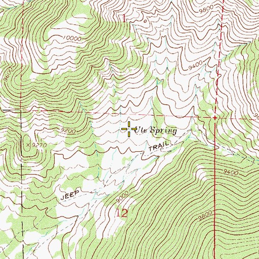 Topographic Map of Ute Spring, CO