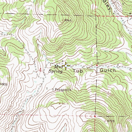 Topographic Map of Mud Spring, CO