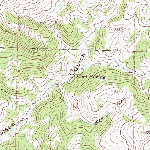 Topographic Map of Cold Spring, CO