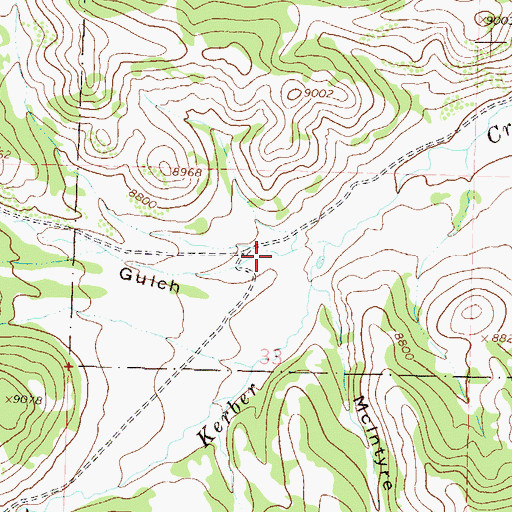 Topographic Map of Columbia Gulch, CO