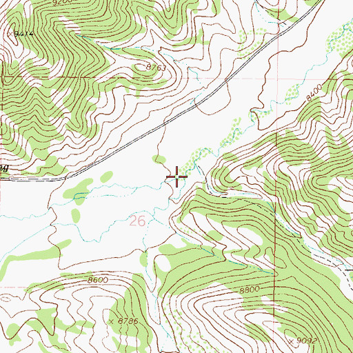 Topographic Map of Little Kerber Creek, CO