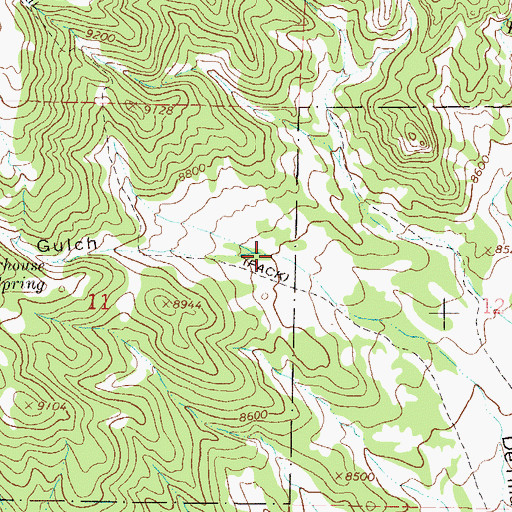 Topographic Map of Asterhouse Gulch, CO
