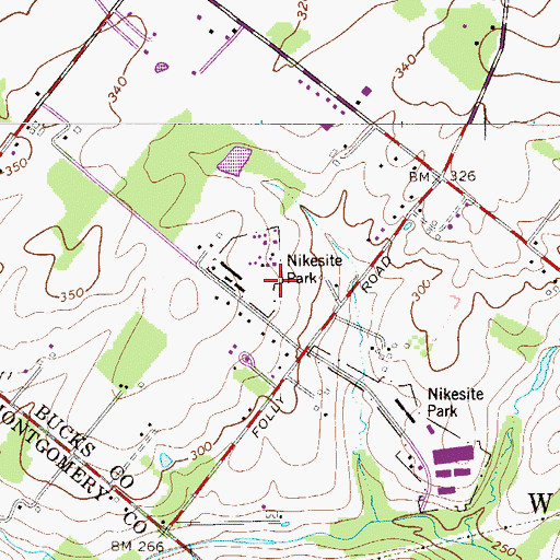 Topographic Map of Upper Nike Park, PA