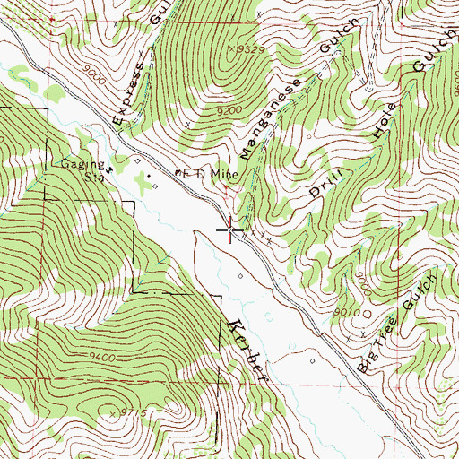 Topographic Map of Manganese Gulch, CO
