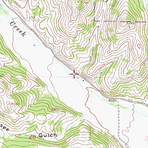 Topographic Map of Schoolhouse Gulch, CO