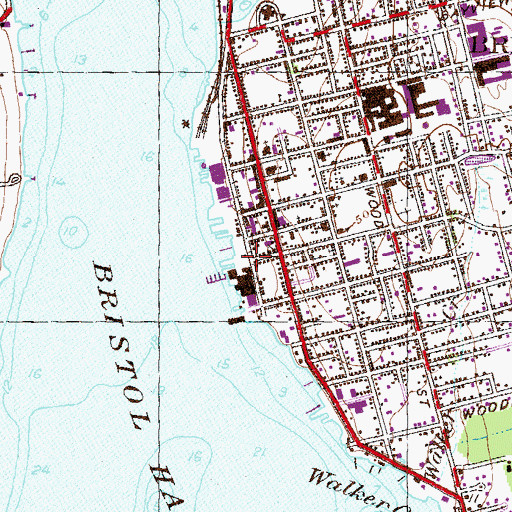 Topographic Map of Rockwell Park, RI