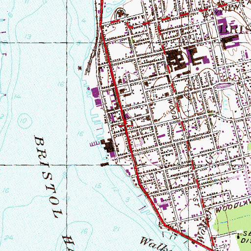 Topographic Map of Saint Michaels Episcopal Church, RI