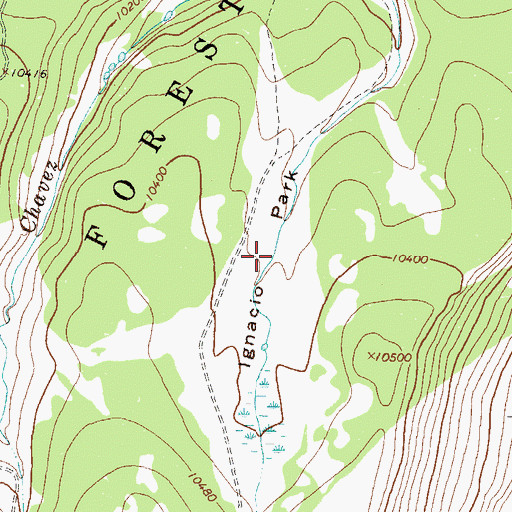 Topographic Map of Ignacio Park, CO