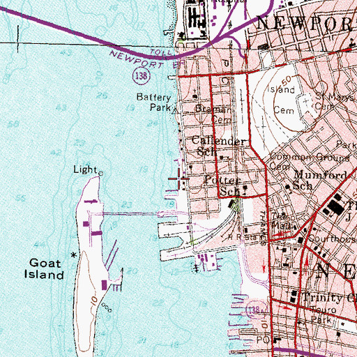 Topographic Map of Museum of Newport History, RI