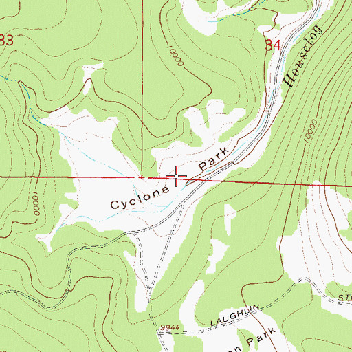 Topographic Map of Cyclone Park, CO