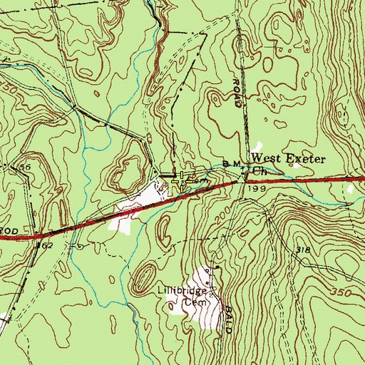 Topographic Map of Barber Plot, RI