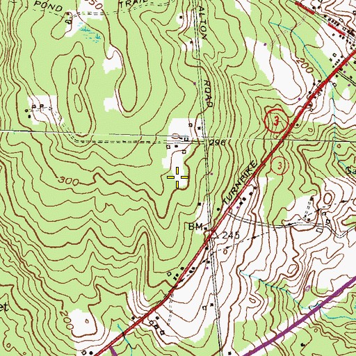 Topographic Map of Fenner Plot, RI