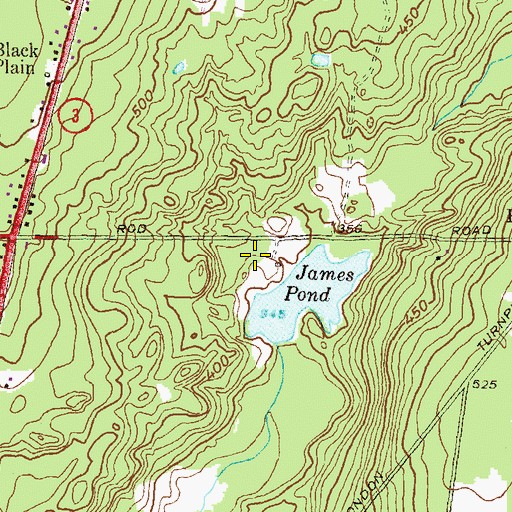 Topographic Map of James Plot, RI
