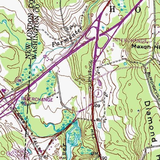 Topographic Map of Wells Plot, RI