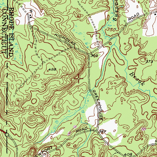 Topographic Map of Nicholas Farm Management Area, RI