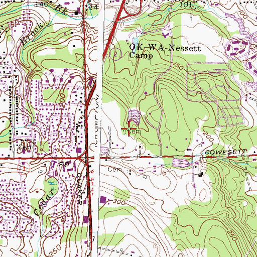 Topographic Map of Remington - Arnold Lot, RI