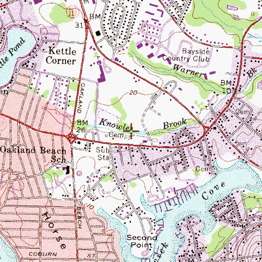 Topographic Map of Stone Castle Lot Cemetery, RI