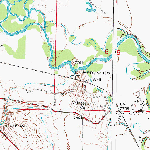 Topographic Map of Peascito, CO