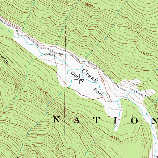 Topographic Map of Corral Park, CO