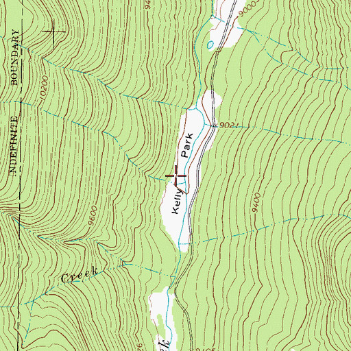 Topographic Map of Kelly Park, CO