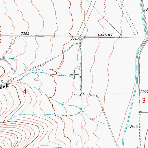 Topographic Map of Raton Creek, CO