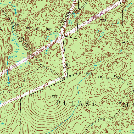 Topographic Map of Munyan Trail, RI