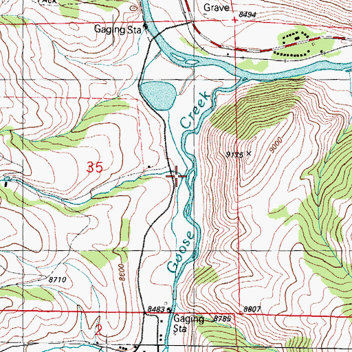 Topographic Map of Caldwell Creek, CO