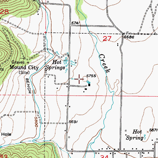 Topographic Map of Homestead Crater Mineral Dome, UT