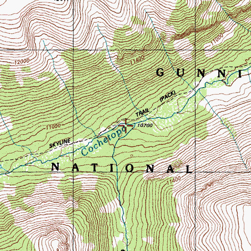Topographic Map of Caon Diablo, CO