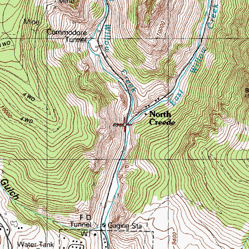 Topographic Map of East Willow Creek, CO