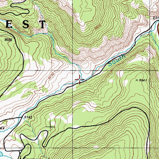 Topographic Map of Hope Creek, CO