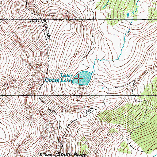 Topographic Map of Little Goose Lake, CO