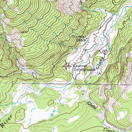 Topographic Map of Stunner Campground, CO
