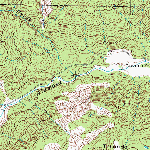 Topographic Map of Bitter Creek, CO