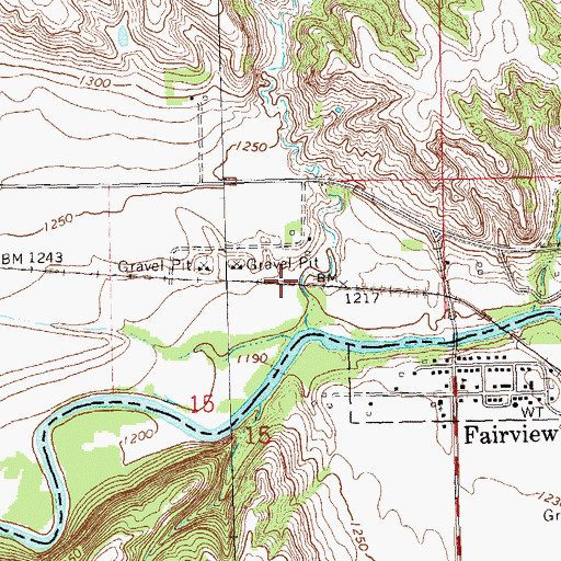 Topographic Map of Elmsprings (historical), IA