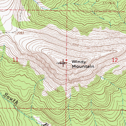 Topographic Map of Windy Mountain, CO