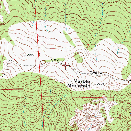 Topographic Map of Dry Creek Stock Driveway, CO
