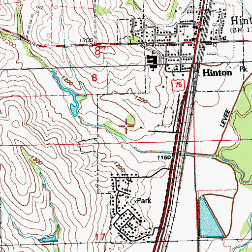 Topographic Map of Deer Run Golf Course, IA