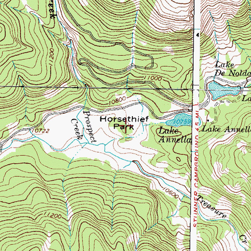 Topographic Map of Horsethief Park, CO