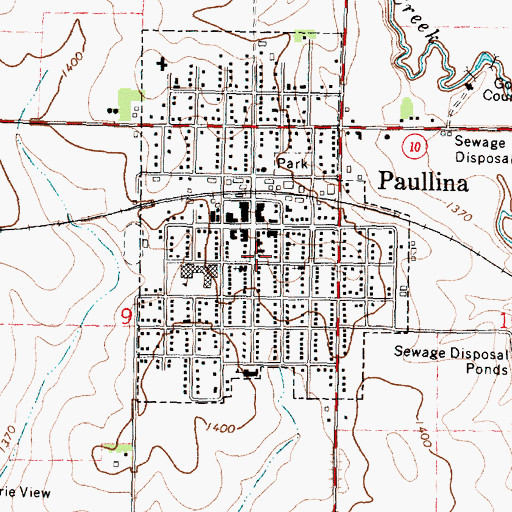 Topographic Map of Paullina Family Medical Clinic, IA