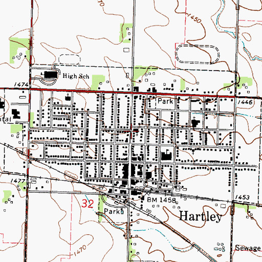 Topographic Map of Saint Pauls Lutheran Church, IA