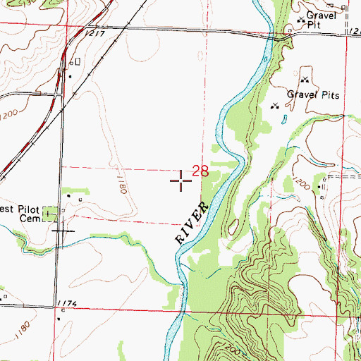 Topographic Map of Redtail Ridge Habitat Area, IA