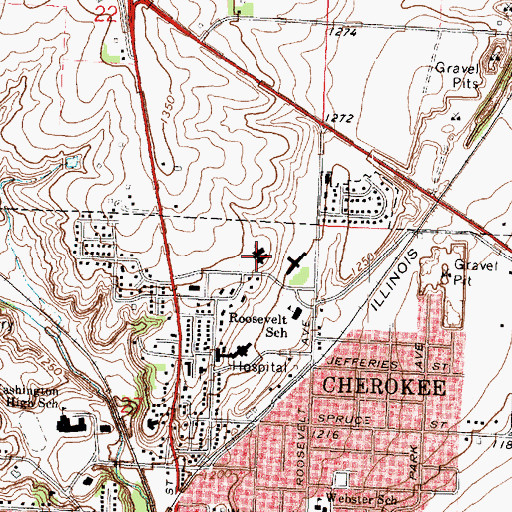 Topographic Map of Bethlehem Lutheran Church, IA