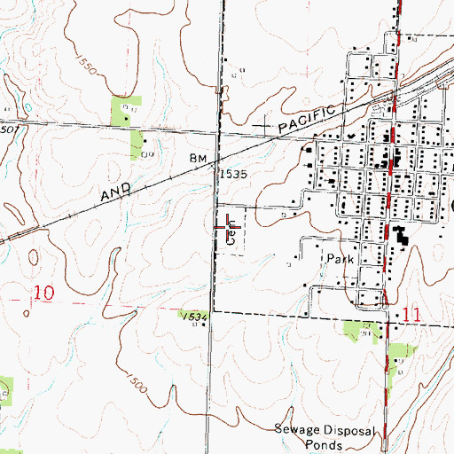 Topographic Map of Ocheyedan Township Cemetery, IA