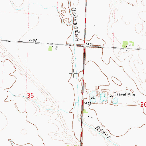 Topographic Map of Dirks Wildlife Management Area, IA
