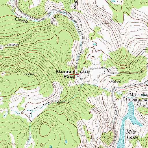 Topographic Map of Stunner Pass, CO