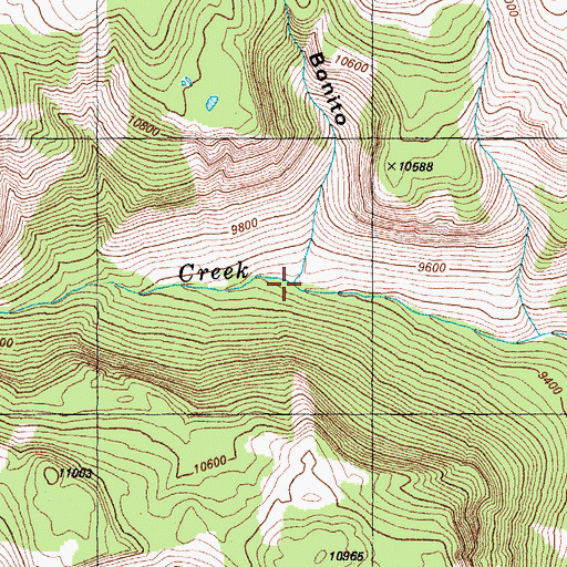 Topographic Map of Caon Bonito, CO