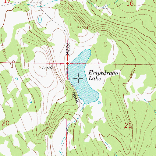 Topographic Map of Empedrado Lake, CO