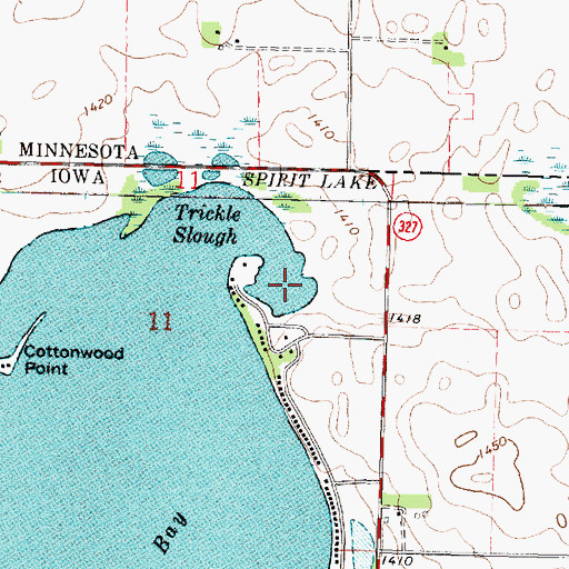 Topographic Map of Anglers Bay, IA